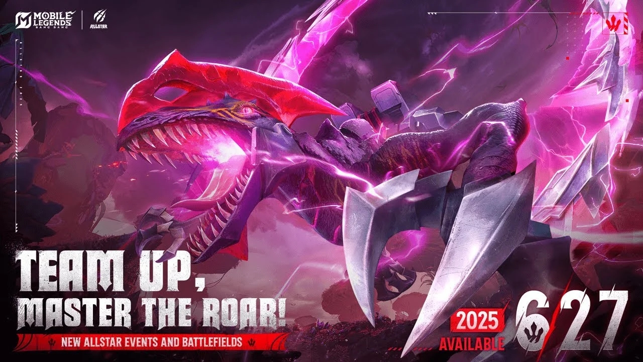 MLBB ALLSTAR 2025 Hadirkan Tema Dino, Map Imersif, Kolaborasi Monster Energy, dan Skin Eksklusif!