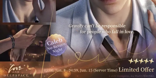 Rayakan Ulang Tahun Caleb di Love and Deepspace dengan Event No-Return Night! 🎂✨