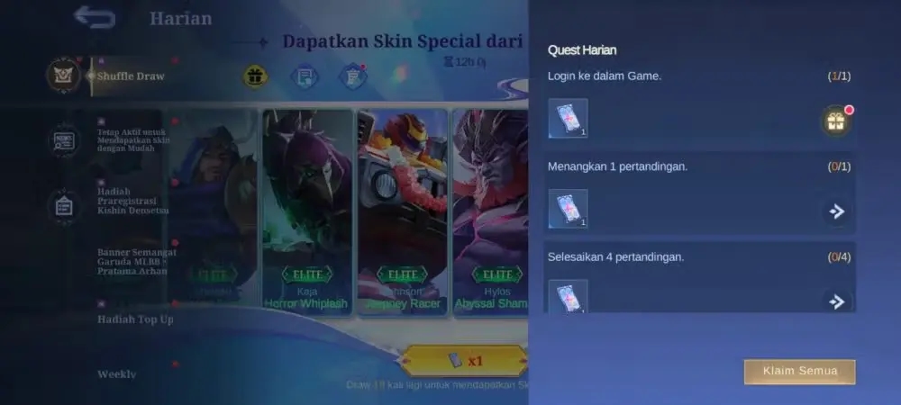 Panduan Lengkap Suffle Draw di Mobile Legends: Cara Mendapatkan Hadiah dan Tips Hemat Diamond
