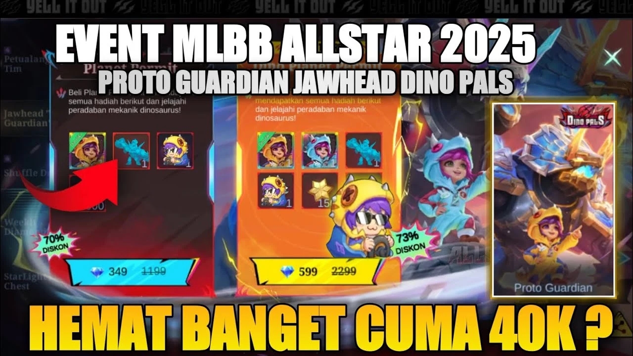 Jawhead "Proto Guardian" Resmi Hadir di Event ALLSTAR 2025: Dino Pals Mobile Legends!