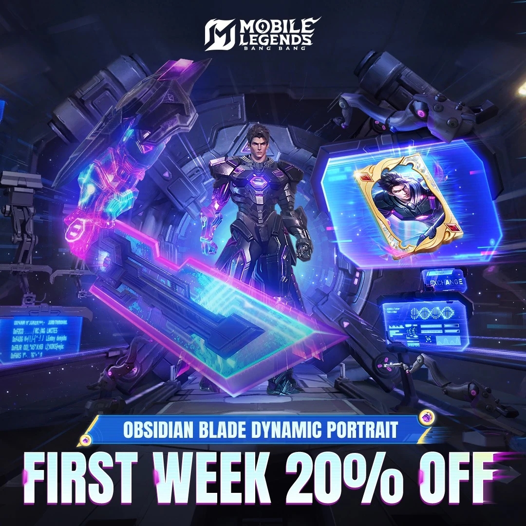 Portrait Dinamis “Obsidian Blade” Alucard Resmi Hadir di Mobile Legends, Diskon 20% Terbatas!