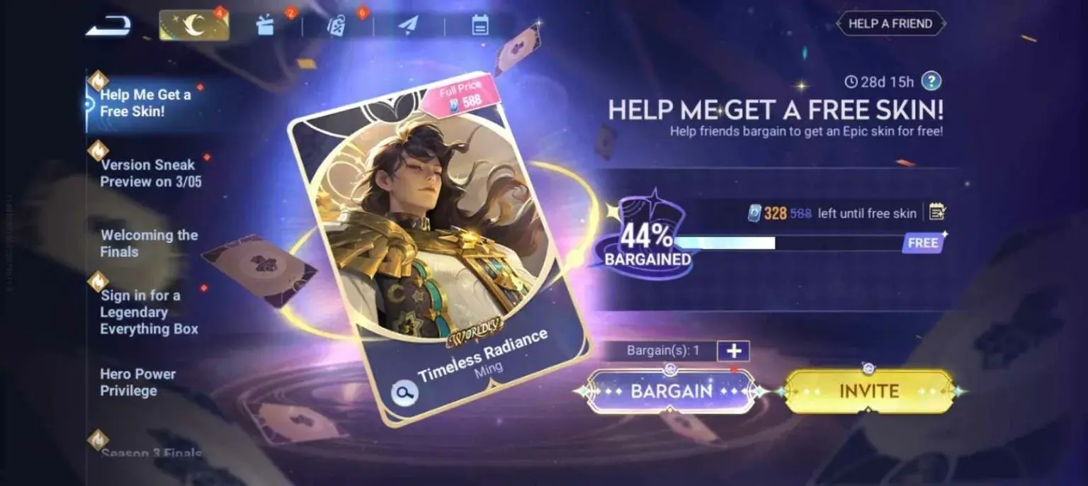 Cara Dapatkan Skin Ming "Timeless Radiance" Gratis di Honor of Kings! Top Up Murah di Topupkuy