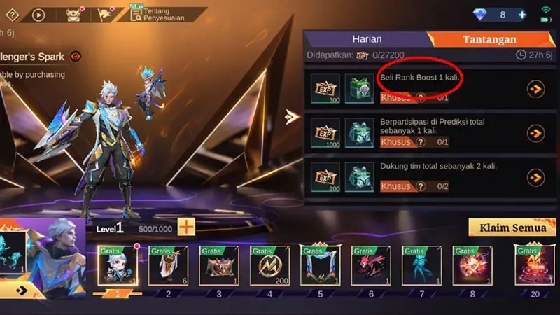 Cara Maksimalkan Fitur Rank Boost di M6 Pass Mobile Legends