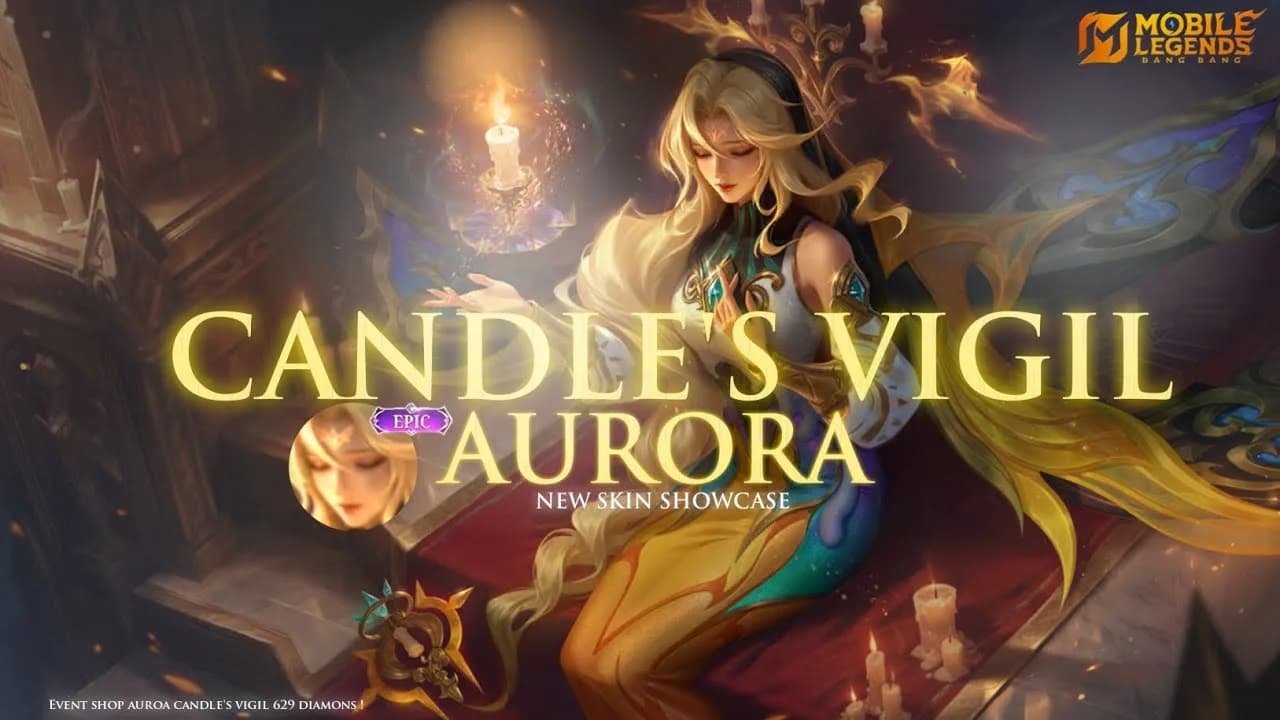 Aurora “Candle’s Vigil” Segera Hadir di MLBB! Skin Epic Baru dengan Aura Magis Penuh Cahaya