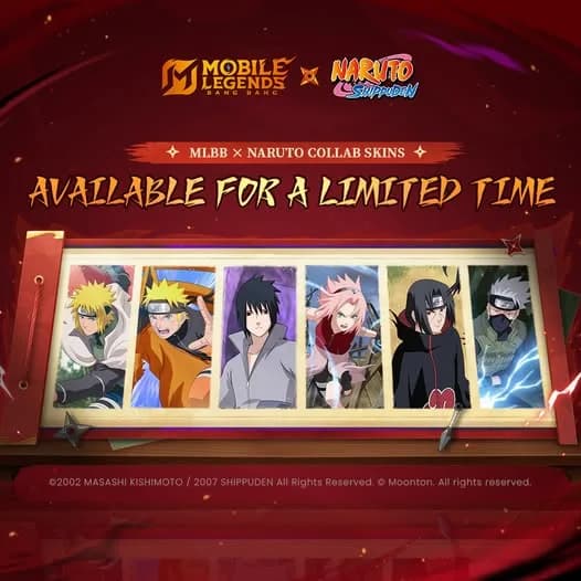 Event MLBB × Naruto Draw Kembali! Diskon 50% dan Skin Kolaborasi Legendaris Menanti