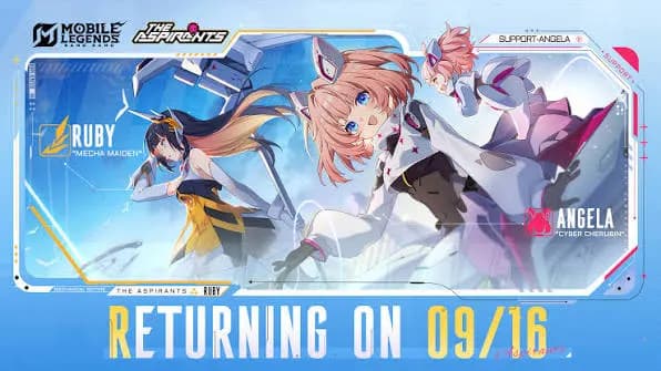 The Aspirants MLBB Comeback 16 September! Angela Cyber Cherubin & Ruby Mecha Maiden Kembali