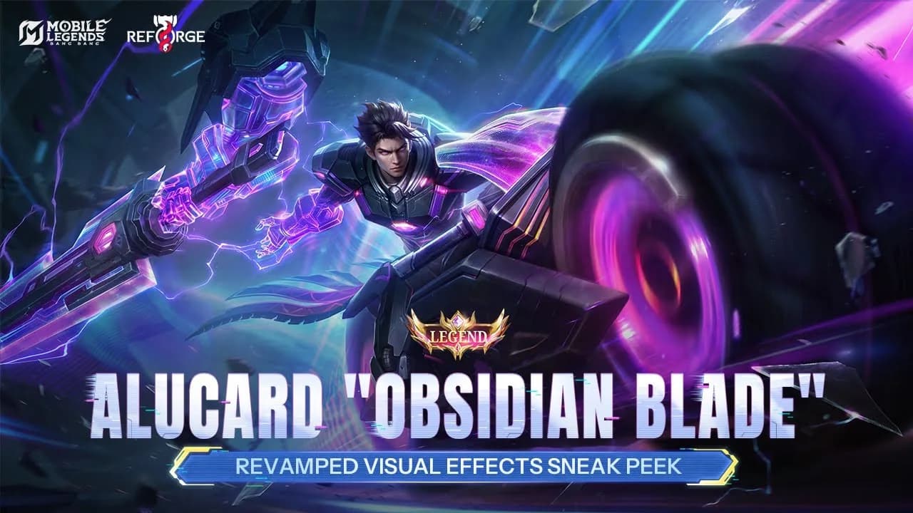 Alucard Legend Skin “Obsidian Blade” Resmi Dirombak! Project Reforge Hadirkan Konsep Future Knight di MLBB