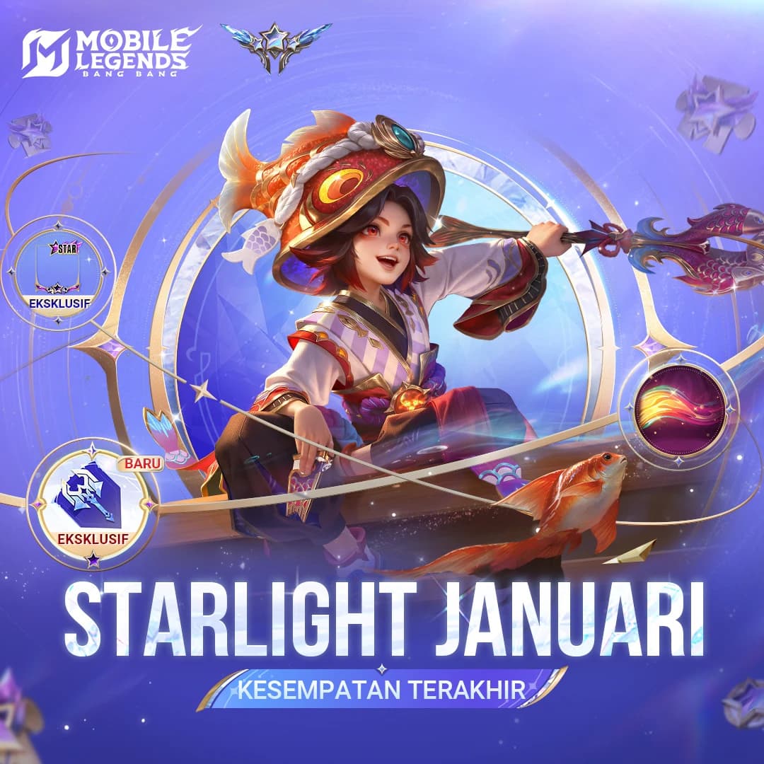 StarLight Januari Mobile Legends Segera Berakhir! Ini Detail Skin Harley Dreaming Koi dan Bonus Eksklusifnya
