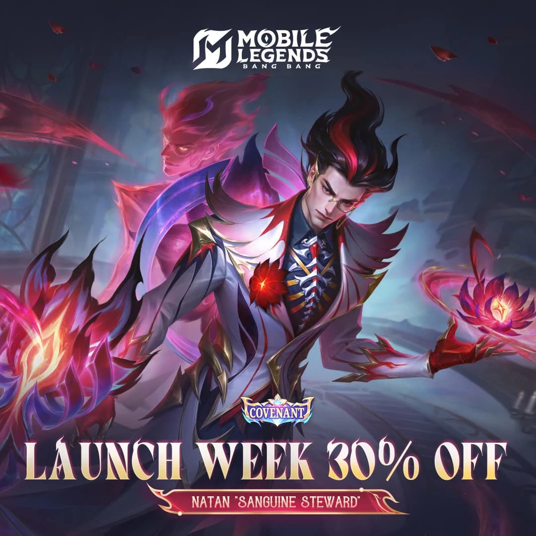 Diskon 30% Minggu Pertama! Natan “Sanguine Steward” Resmi Hadir di MLBB