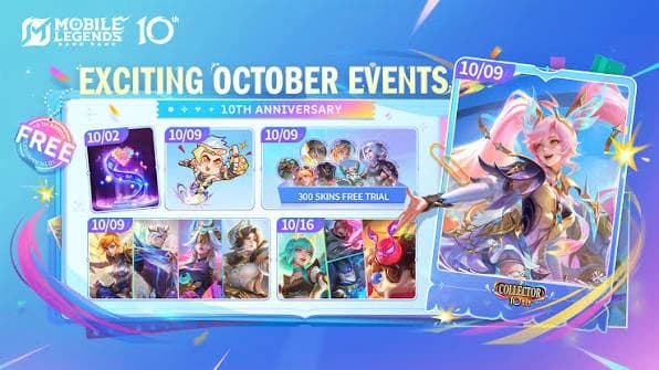 Anniversary Gala Weekend MLBB Dimulai 9 Oktober: Layla Collector Gratis dan Bisa Pilih 1 dari 265 Skin!