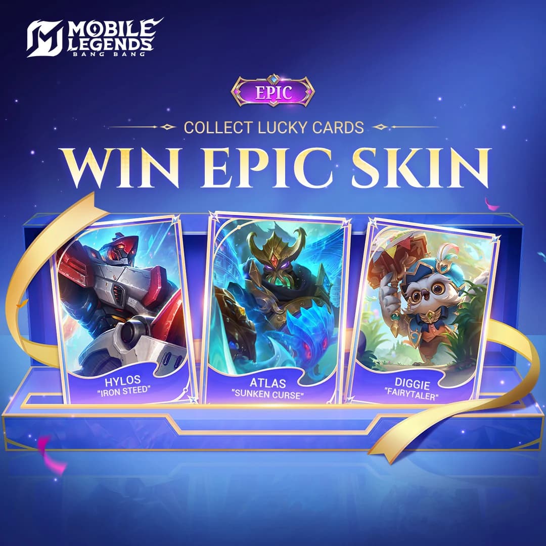Event Lucky Flip MLBB 9 Februari – 10 Maret: Dapatkan Skin Epic Atlas “Sunken Curse”, Hylos “Iron Steed”, atau Diggie “Fairytaler”!
