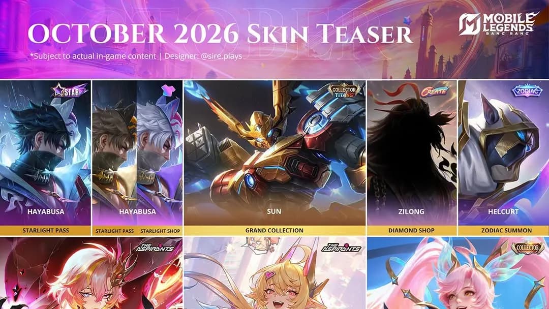 MLBB Beri Teaser Skin Baru untuk Oktober 2026, Siapa Hero yang Akan Mendapatkan Tampilan Eksklusif?