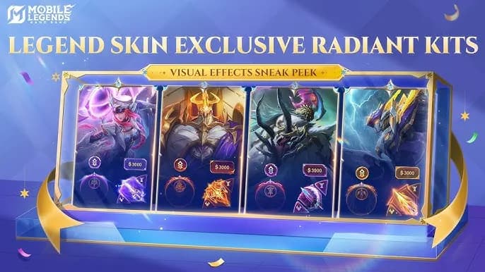 Radiant Kits MLBB Resmi Hadir! Efek Eksklusif Legend Skin Kini Makin Keren di Land of Dawn