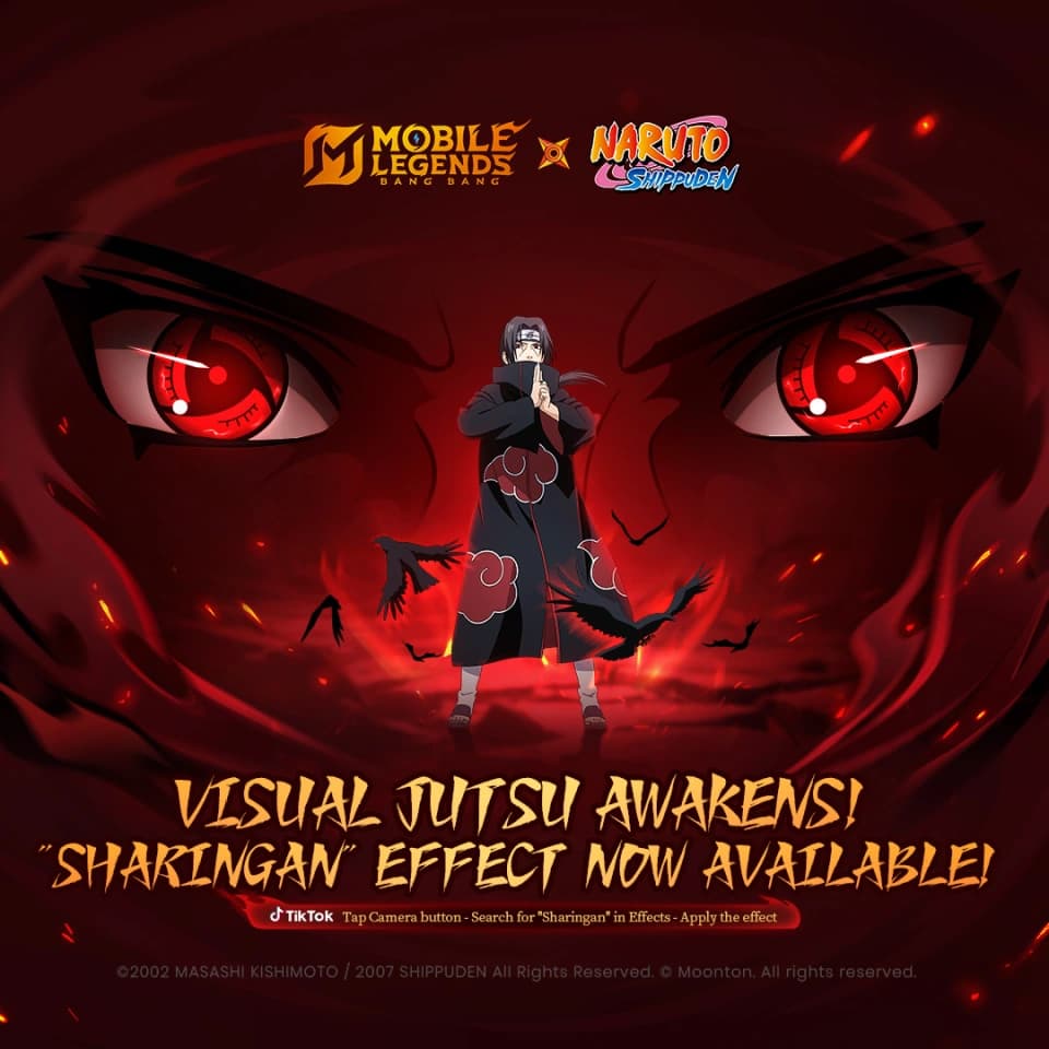 Kolaborasi MLBB × Naruto Hadir di TikTok! Coba Filter Sharingan dan Rasakan Kekuatan Mangekyo