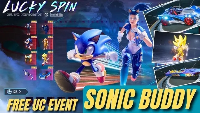 PUBG Mobile x Sonic the Hedgehog: Kolaborasi Super Cepat Hadirkan Lucky Spin, Outfit Eksklusif, dan Vehicle Skin Keren!