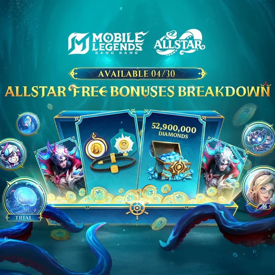 Event ALLSTAR MLBB 2026 Makin Meriah! Banyak Skin Gratis, Diamond Gratis, dan Hadiah Emas Menanti