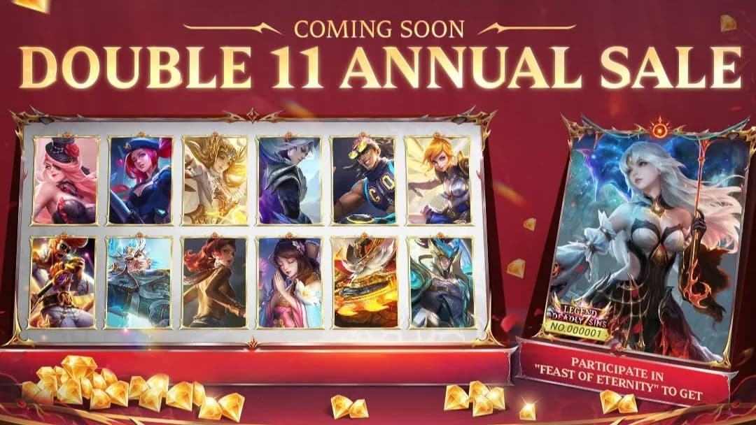 MLBB Double 11 Mega Sale 2026 Segera Hadir, Skin Bisa Dibeli Mulai 1 Diamond!