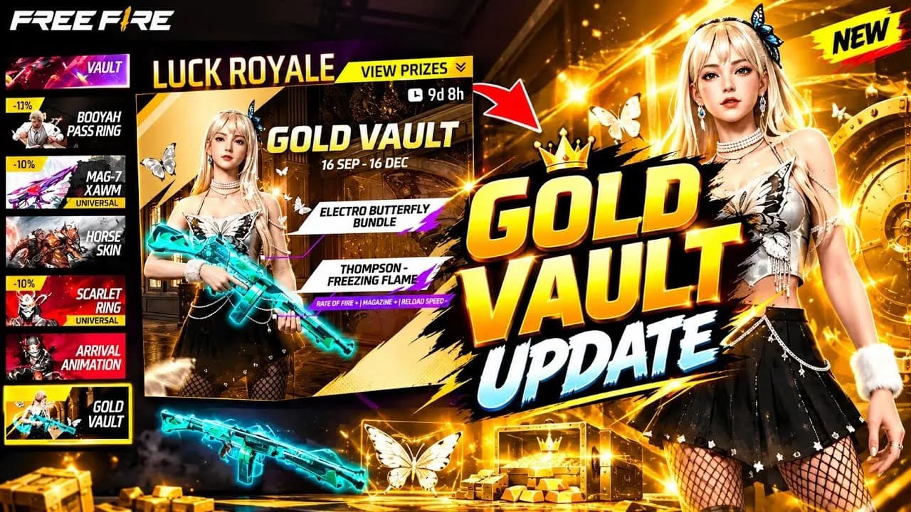 Free Fire Butterfly Vibe Set Resmi Hadir di Turn-Card Gold! Cek Cara Mendapatkan Bundle Terbaru