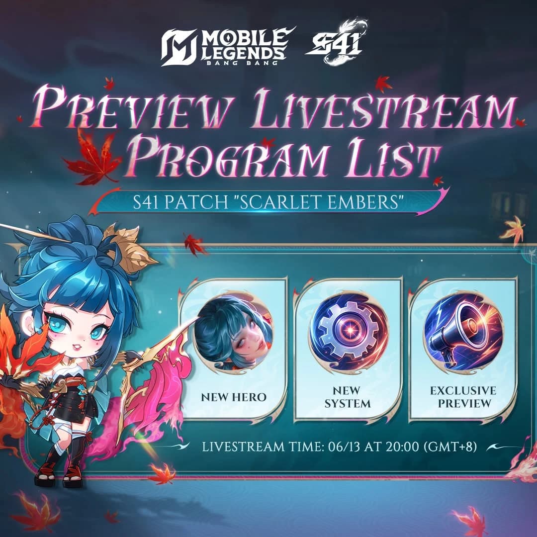 MLBB S41 Scarlet Embers Resmi Hadir 17 Juni 2026! Hero Baru Hirara, Sistem Baru, dan Banyak Kejutan Menanti