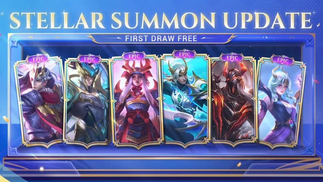 MLBB Stellar Summon Terbaru Hadirkan 6 Skin Fated Battle, Draw Pertama Gratis!